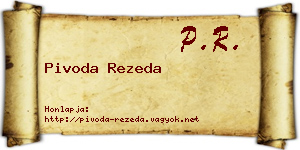 Pivoda Rezeda névjegykártya